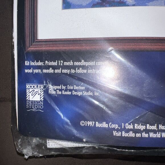 Bucilla Christmas House Needlepoint Kit 60748 Victorian Snow Night 1997 Vintage - Picture 5 of 5